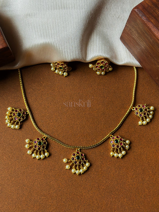 Five pendant attigai set -Multicolor