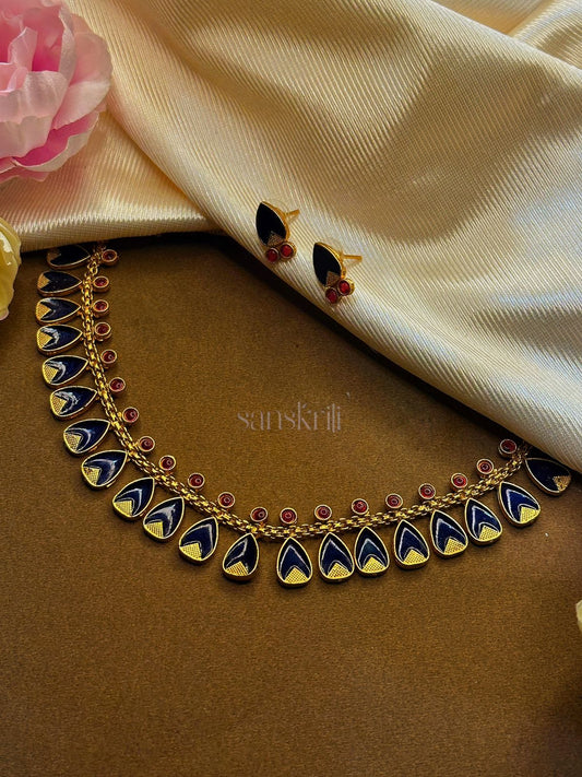 Meenakari Haar with Stud Bali