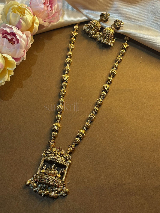 Lakshmi Kasu Haram with Jhumkas